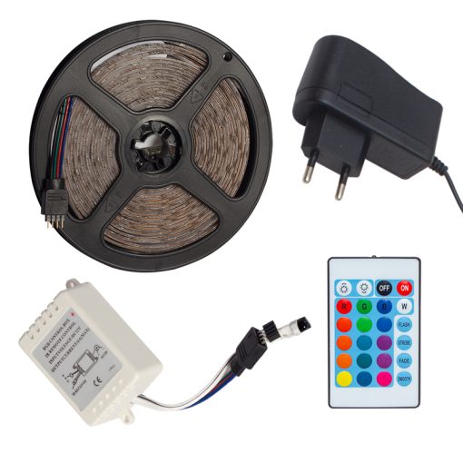 OM-7 SİLİKONLU 5 METRE RGB ŞERİT LED ANİMASYON DEVRELİ + ADAPTÖR SET (4913)