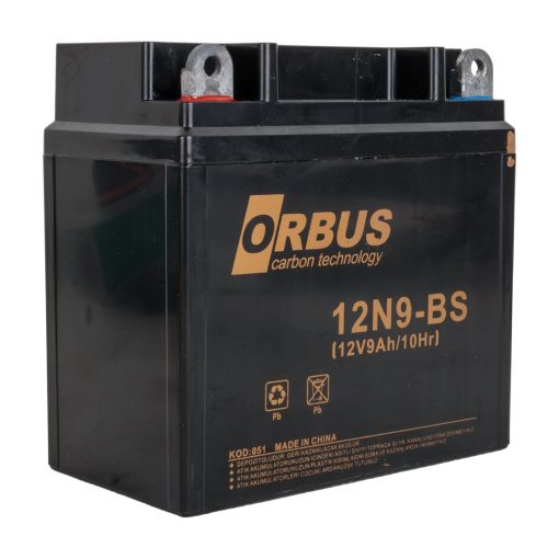 ORBUS 12N9-BS 12 V 9 AH ASİT İÇİNDE KARBON MOTOSİKLET AKÜSÜ (4913)