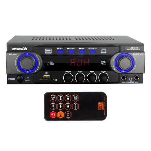 OSAWA HD-510 2X50 WATT 220V/12V GİRİŞ USB-SD -BT-UK TRAFOSUZ 2 MİK. GİRİŞLİ STEREO  ANFİ (4913)