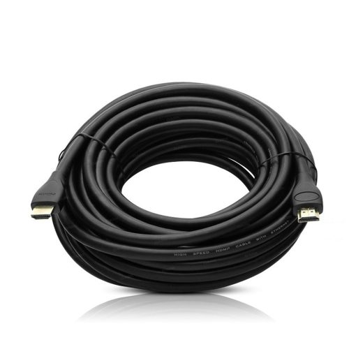 PLASTİK DÜZ SİYAH 10 METRE GOLD POŞETLİ HDMI KABLO (4913)