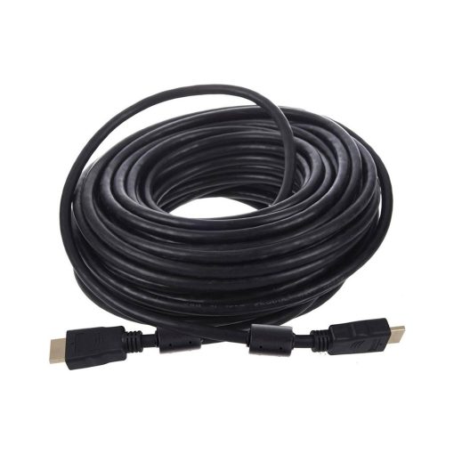 PLASTİK DÜZ SİYAH 20 METRE GOLD POŞETLİ HDMI KABLO (4913)