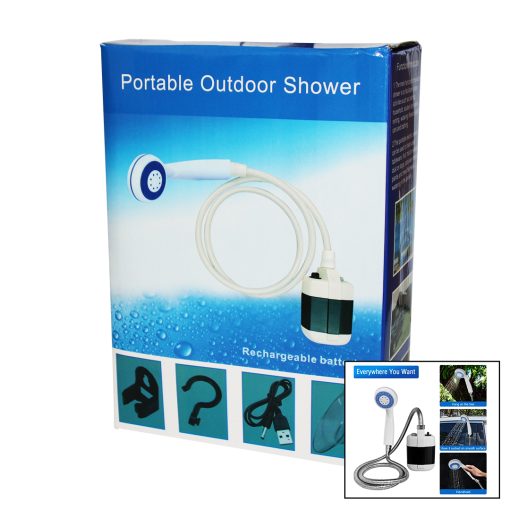 PORTABLE OUTDOOR SHOWER SU-PMP ŞARJLI TAŞİNABİLİR - SEYYAR DUŞ SETİ POMPA - HORTUM - D.BAŞLIK (4913)