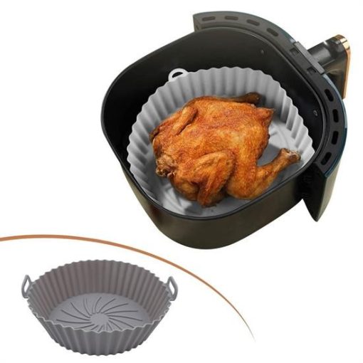 Renkli Isıya Dayanıklı Yıkanılabilir Silikon Fırın Ve Airfryer Yuvarlak Pişirme Matı 20 Cm (4913)