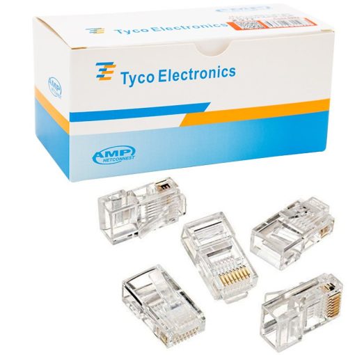 RJ45 CAT5/CAT6 UÇ 8P8C  KUTULU (100LÜK PAKET) KUTULU AMP NETCONNEST (4913)