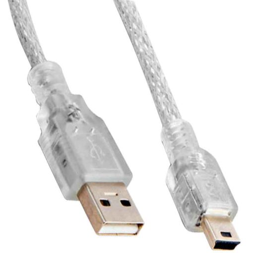 S-LINK SL-UK55 USB 2.0 5 METRE ŞEFFAF USB AM MİNİ 5 PİN KABLO (4913)