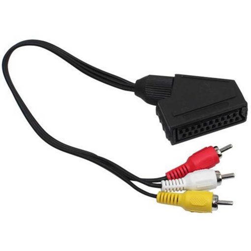 SCART ADAPTÖR DİŞİ/RCA ERKEK 20 CM KABLO (4913)