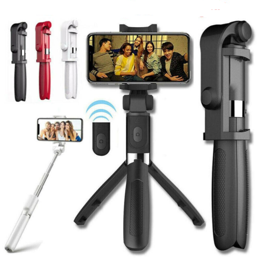 Selfie Stick L01 Bluetooth Kumandalı Selfie Çubuğu Tripod Monopod (4913)