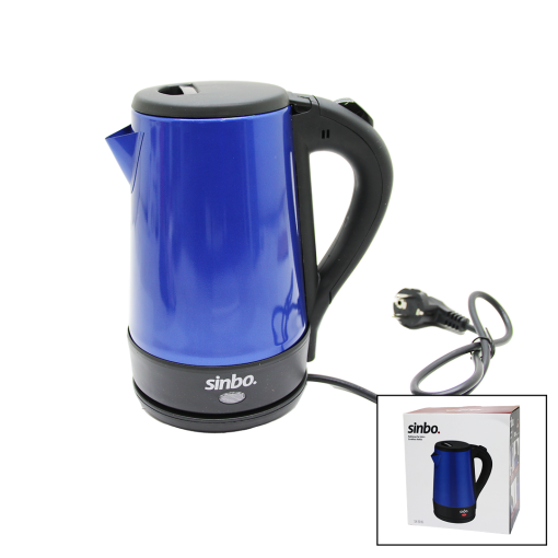 SİNBO-8016 MAVİ RENK ÇELİK KETTLE SU ISITICISI 1.5LT - 2200W (4913)