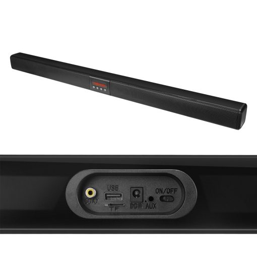 SİYAH 2X10W 12V/1.5A BT+USB+AUX+TF KARTLI EV SİNEMA SOUNDBAR HOPARLÖR MD-SB102 (4913)