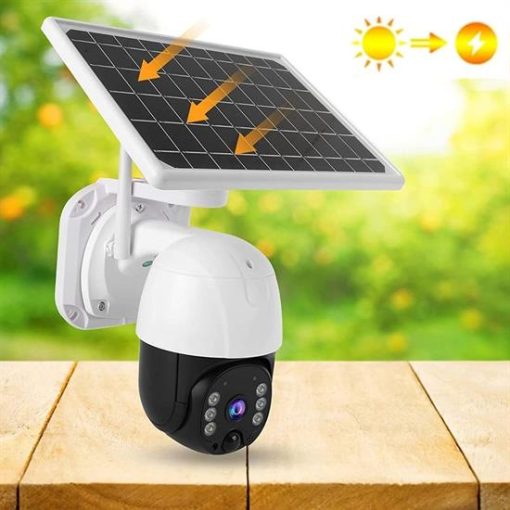 Solar Panelli Su Geçirmez Gece Görüş Destekli Wifi Bağlantılı Güvenlik Kamerası (4913)