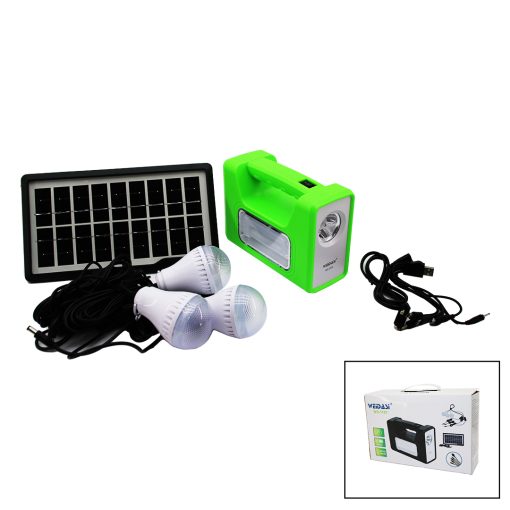 SOLAR SEYYAR PANELLİ - FİŞ ŞARJLI 2İN1 YATAY - DÜZ MODEL EL FENERİ  - 3 PARÇA  AMPUL KABLOLU - POWERBANK (4913)