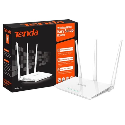 TENDA F3 4 PORT 300 MBPS 3 ANTENLİ ACCESS POINT ROUTER (4913)