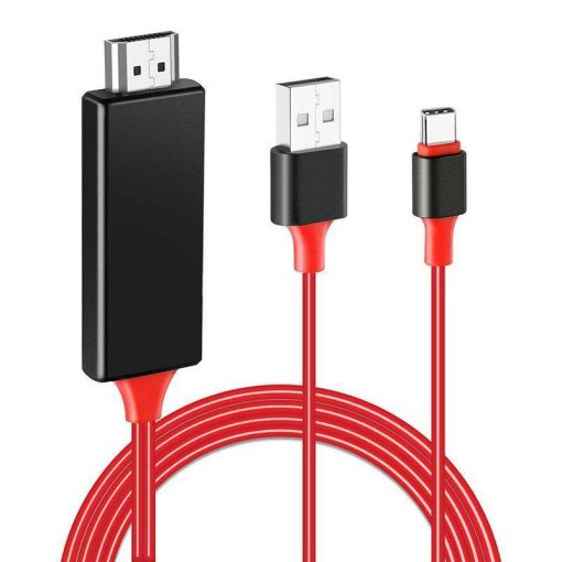 TH+USB TYPE-C TO HDMI + USB 2 METRE KABLO (4913)