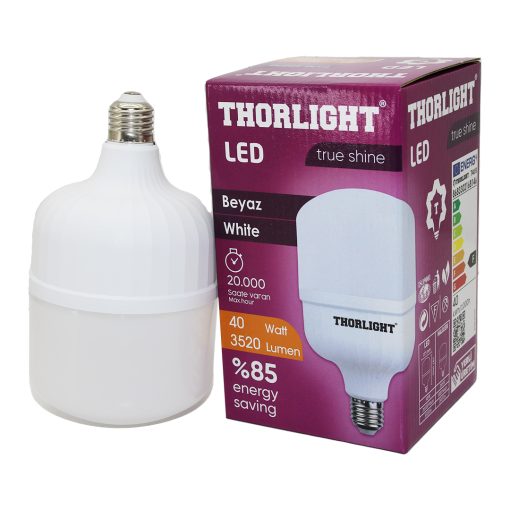 THORLIGHT 40W E27 TORCH T-SHAPE BEYAZ LED AMPUL T-40B (4913)