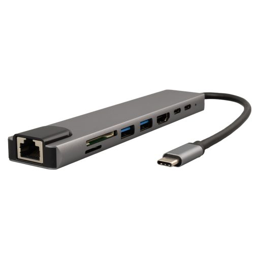 TYPE-C 8IN1 HDMI COK FONKSIYONLU USB 3.0 DOCK STATION (4913)