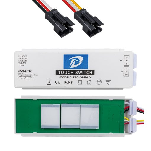 ÜÇ TUŞLU 3 RENK LED ŞERİT DOKUNMATİK KONTROL BUTONU (AKILLI AYNA MODÜLÜ) LTZN-035-LD (4913)