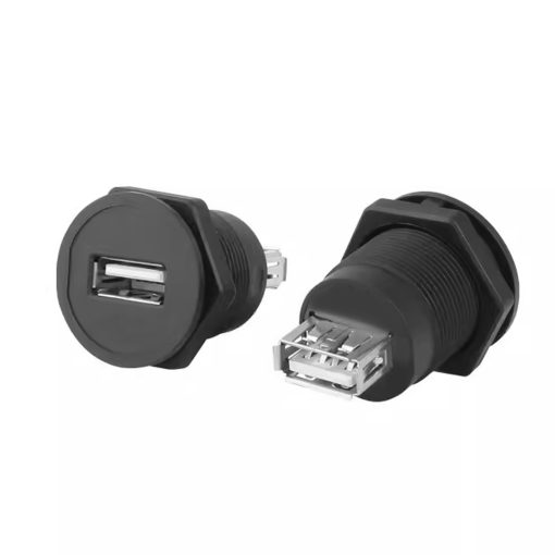 USB-01C-BK 22 MM PANO TİP SİYAH USB A DİŞİ SOKET (4913)