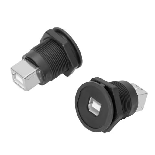 USB-04C-BK 22 MM PANO TİP SİYAH USB B DİŞİ SOKET (4913)