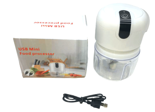 USB MİNİ FOOD PROCESSOR USB ŞARJLI MİNİ 3 BIÇAK BLENDER RONDO DOĞRAYICI 250ML (4913)