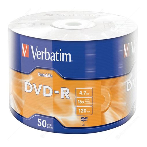 VERBATİM DVD-R 4.7GB 16X 120DK 50Lİ PAKET FİYAT (4913)