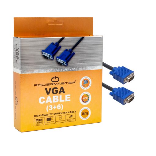 VGA KABLO 15 PİN 3+6 ERKEK/ERKEK 5M KUTULU (4913)