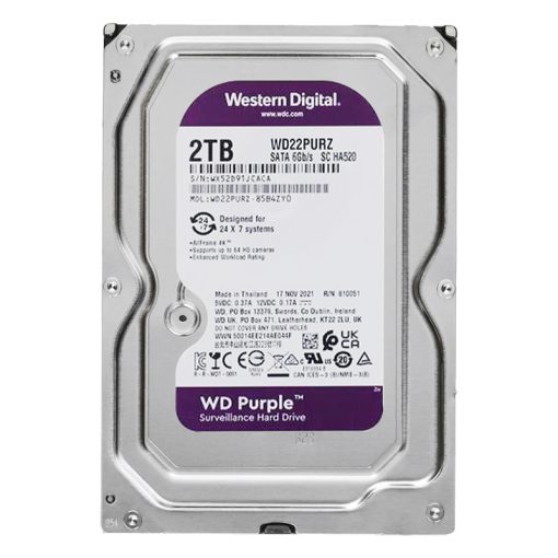 WESTERN DIGITAL PURPLE WD22PURZ 2 TB SATA 6GB/S 7/24 GÜVENLİK HARDDISK (4913)