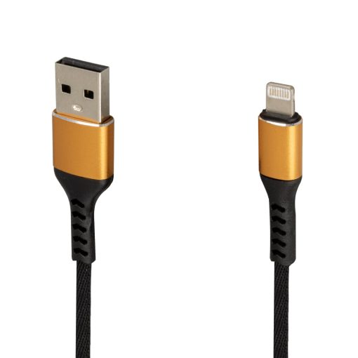 WK-22025 USB TO LIGHTNING ÖRGÜLÜ SİYAH ŞARJ KABLOSU (NO:14) (4913)