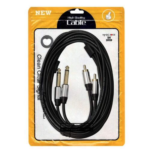 LD398 2X 6.3MM MONO ERKEK + 2X RCA ERKEK 5 METRE KABLO (4913) - Görsel 2