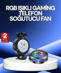 RGB Işıklı Telefon Soğutucu Fan Gaming Cooler Süper Hızlı Soğutma