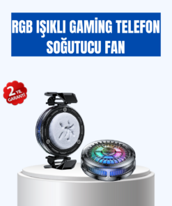 Gaming Telefon Soğutucu RGB Fan Sessiz Çalışma Tüm Modeller Uyumlu