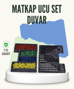 Matkap Ucu Seti 24 Parça Organizer Kutulu Ahşap Metal Beton Uyumlu