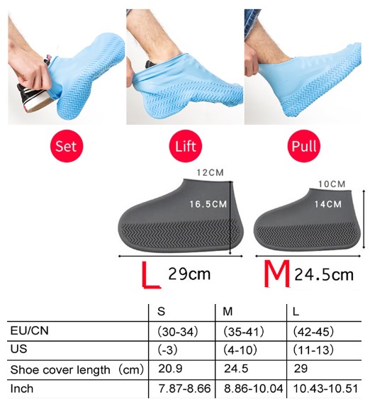 Silikon Ayakkabı Kılıfı Kaymaz Su Kir Geçirmez L Beden Siyah 3 Silikon Ayakkabı Kılıfı Kaymaz Su Kir Geçirmez L Beden Siyah - Görsel 3