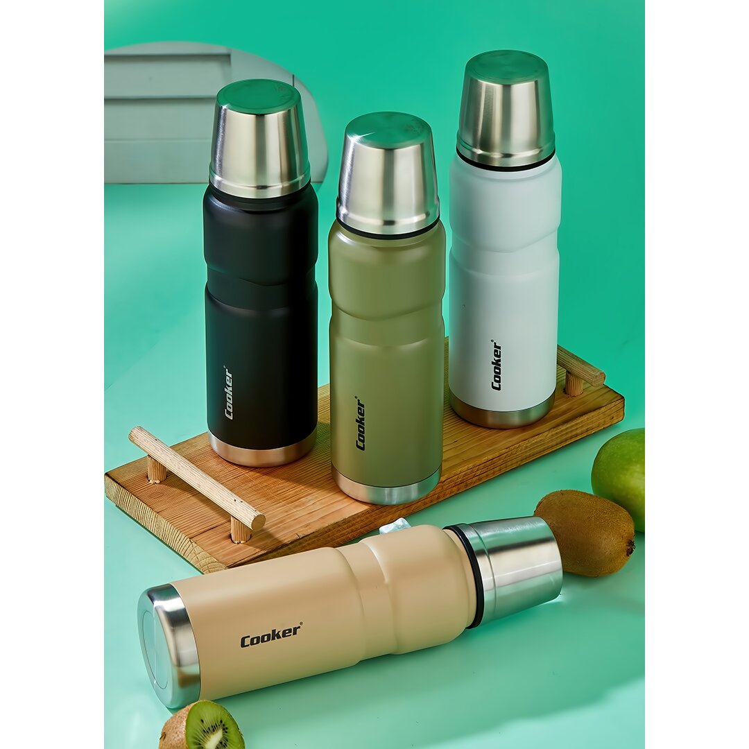 0.5LT HUNTER TERMOS PASLANMAZ ÇELİK - SIZDIRMAZ KAPAK = BARDAK