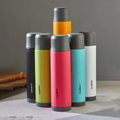0.75LT RENKLİ TREND TERMOS PASLANMAZ ÇELİK - SIZDIRMAZ KAPAK = BARDAK