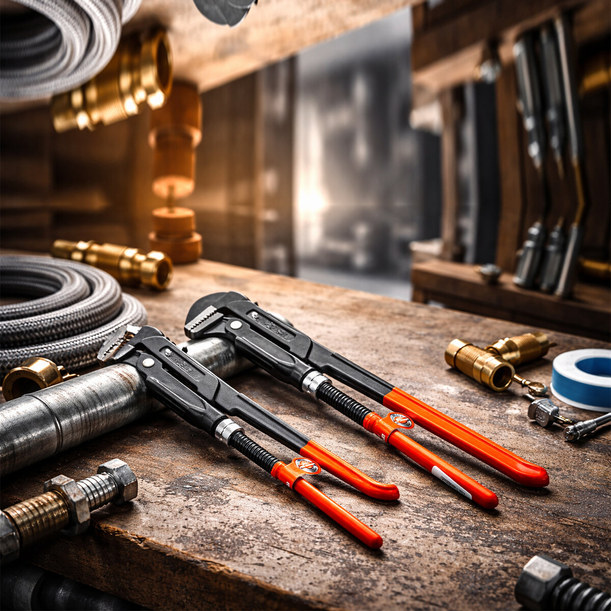 1 INC PARMAK MAŞALI ÇELİK BORU ANAHTARI KAYMAZ KILIFLI SAP KTX-022