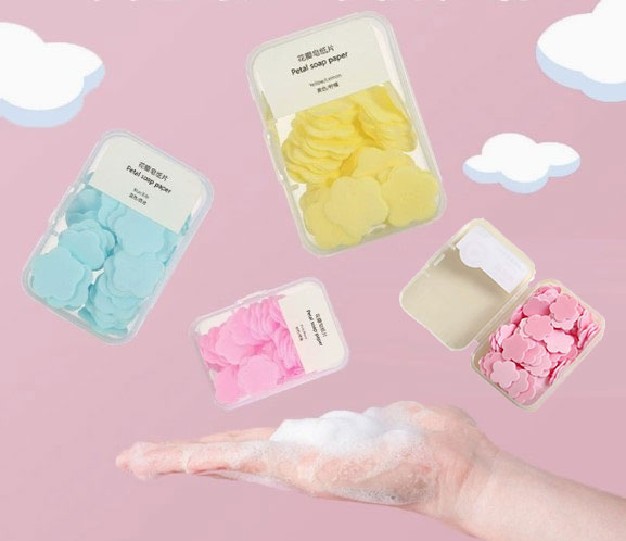 100 Yaprak Eriyen Mini Parfümlü Kağıt Sabun