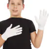 Beyaz Renk Çocuk Boy Likralı Pandomim Eldiveni