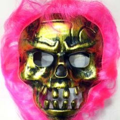 Cadılar Bayramı Pembe Saçlı Maske