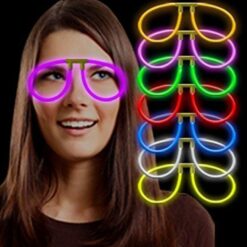 Karanlıkta Parlayan Fosforlu Glow Gözlük Fosforlu Renkli Gözlük 6 Adet