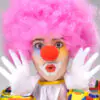 Pembe Renk Kıvırcık Afro Bonus Peruk Takma Saç ve Kırmızı Burun Seti
