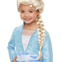 Platin Altın Dore Renk Karlar Ülkesi Elsa Frozen Peruğu Çocuk Boy