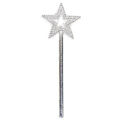 Yıldız Model Peri Asası Melek Asası Prenses Asası Metalize Gümüş Renk