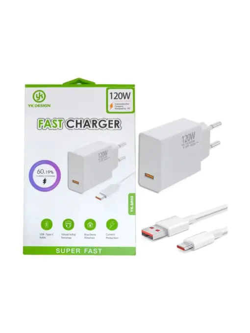 120W Süper Hızlı Şarj Cihazı - USB Type-C