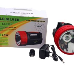 15W LED 2İN1 UZUN ARAMALI ADAPTÖR ŞARJLI EL FENERİ PROJEKTÖR