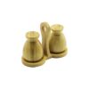 2 PCS - ŞİŞE MODELİ AHŞAP BAMBU TUZLUK - BAHARATLIK TUTACAKLI AHŞAP STAND