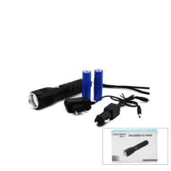 2IN1 ZOOMLU EL FENERİ - COB LED FİŞ - ÇAKMAK ŞARJLI METAL KASA 17CM 3000 LUMEN