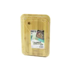 2PCS SETOVAL KENARLI - YUVARLAK DELİKLİ AHŞAP BAMBU KESİM PANOSU - KESME TAHTASI 18X28X1CM--22X32X1CM