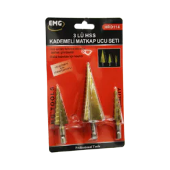 3 PARÇA  HSS KADEMELİ MATKAP UCU SET