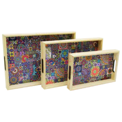 3 BOY AHŞAP TEPSİ DESENLİ ZEMİN 16X26 - 21X31 - 24X34CM