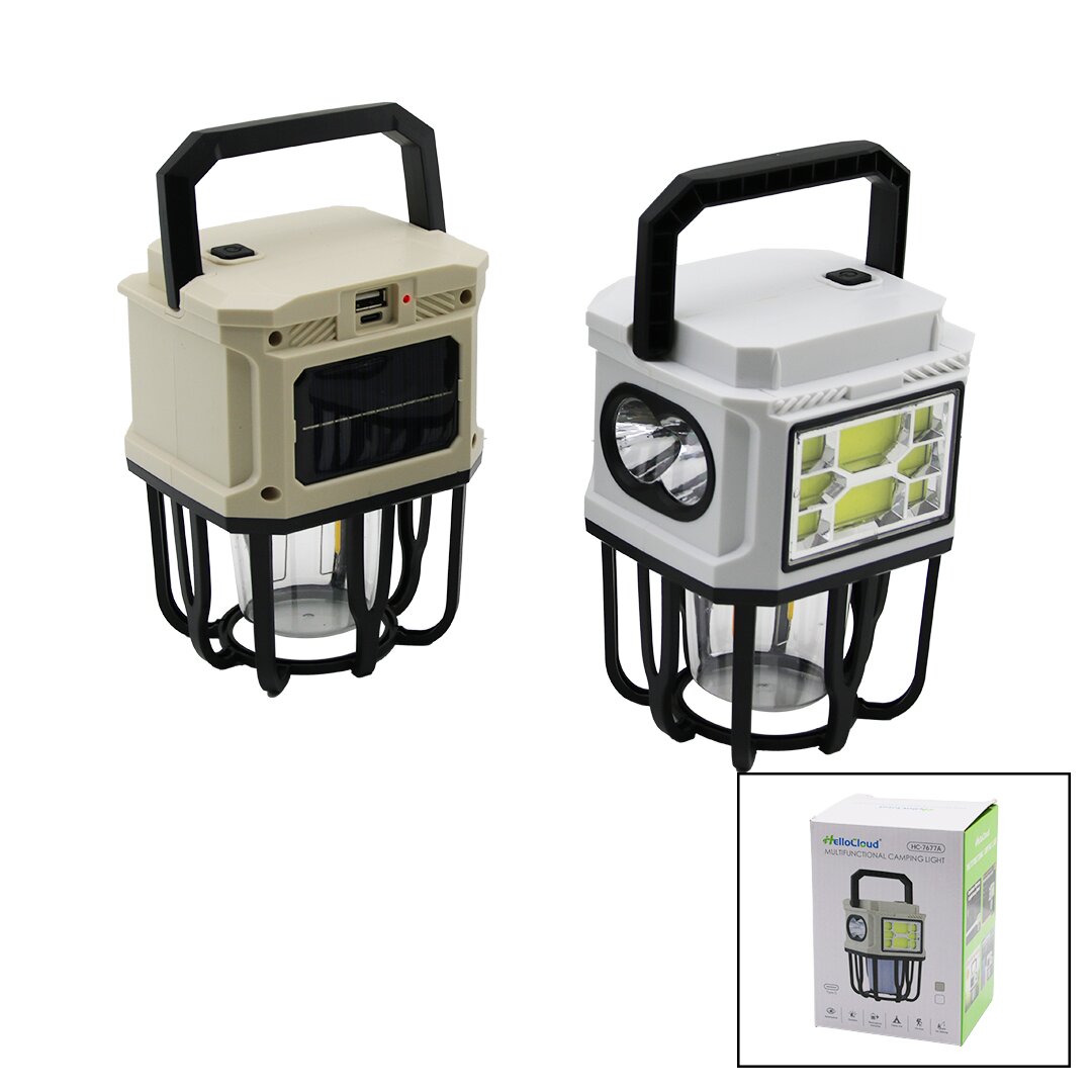 3İN1= 2-LED FENER - COB LED - 1-RUSTİK AMPUL KAMP - BAHÇE FENER SOLAR - ŞARJLIPOWERBANK